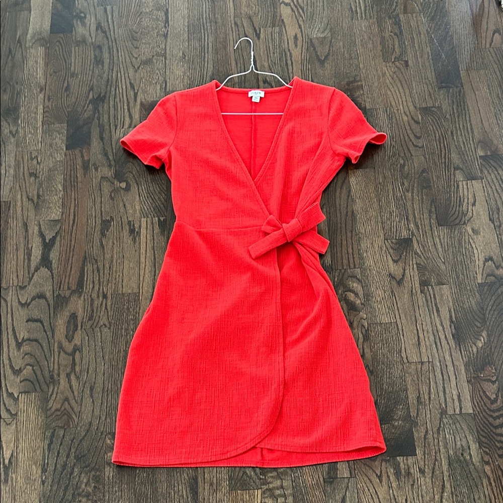 Elegant coral Wrap Dress